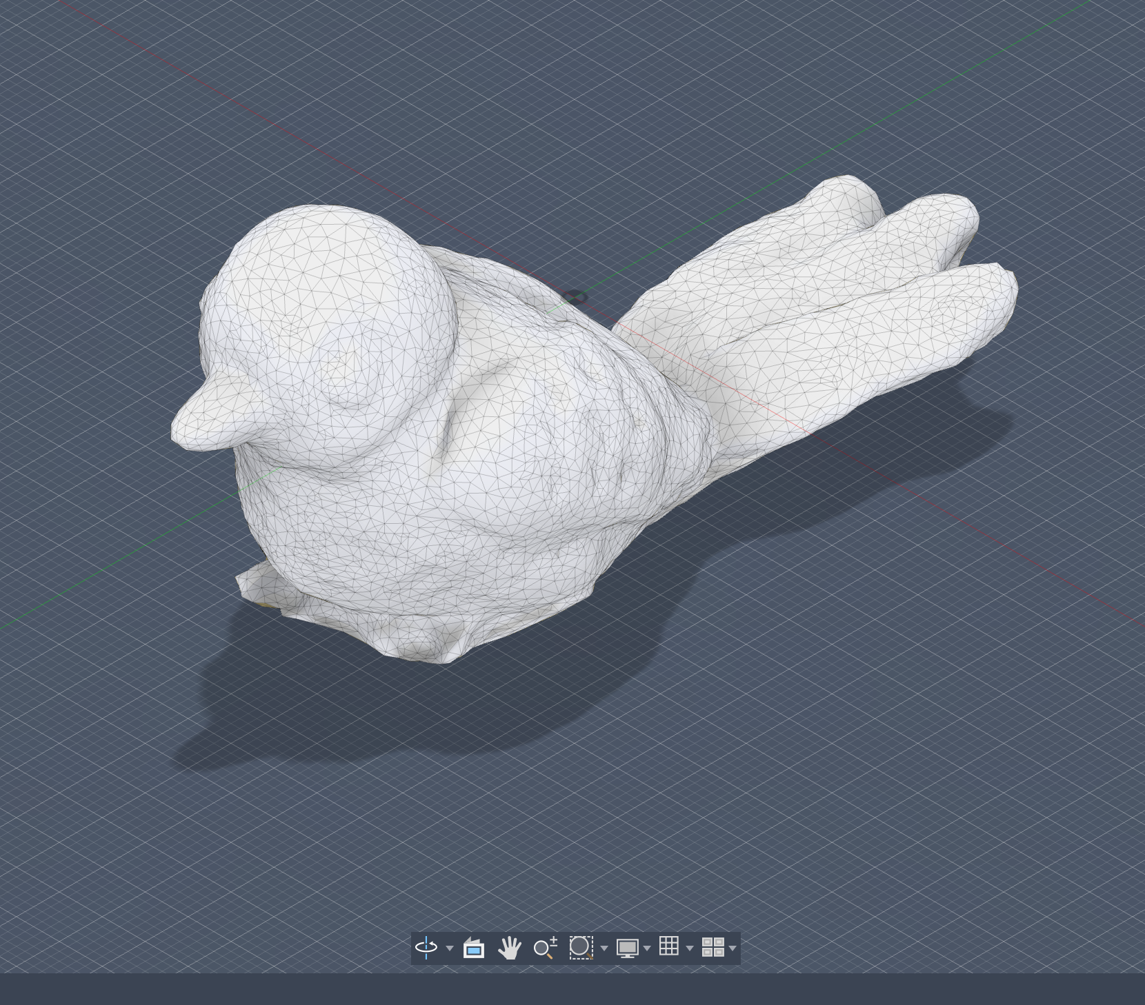 Phoebe 3D mesh imported into Fusion 360, showing wireframe overlay